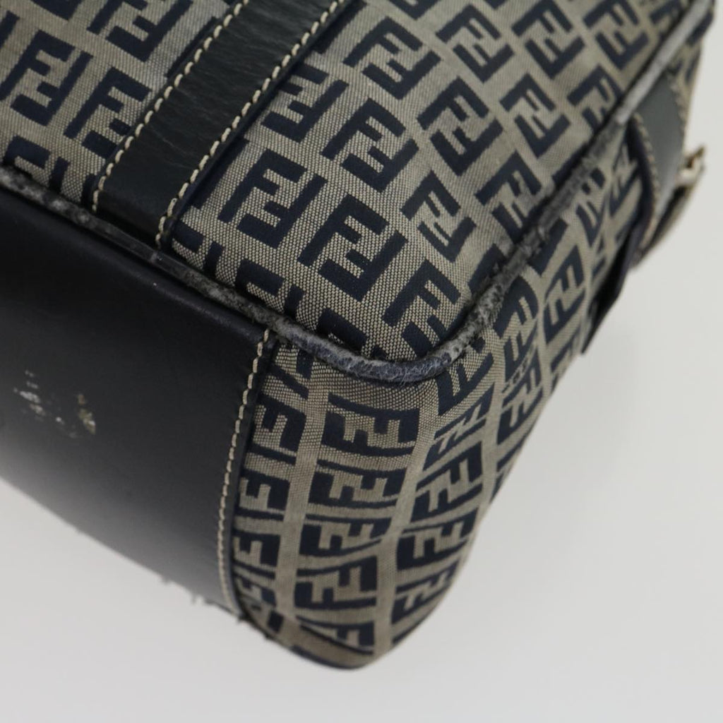 FENDI Zucchino Canvas Hand Bag Navy am2737g