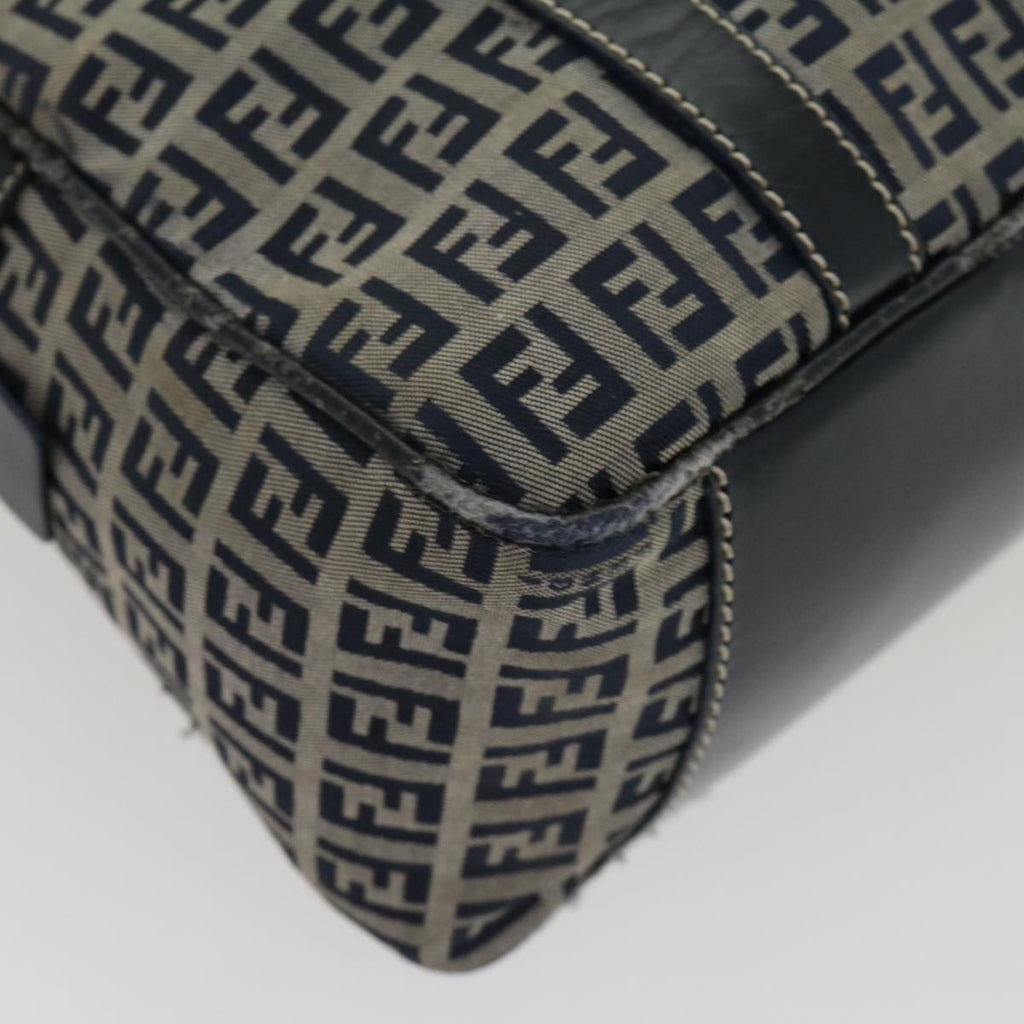 FENDI Zucchino Canvas Hand Bag Navy am2737g