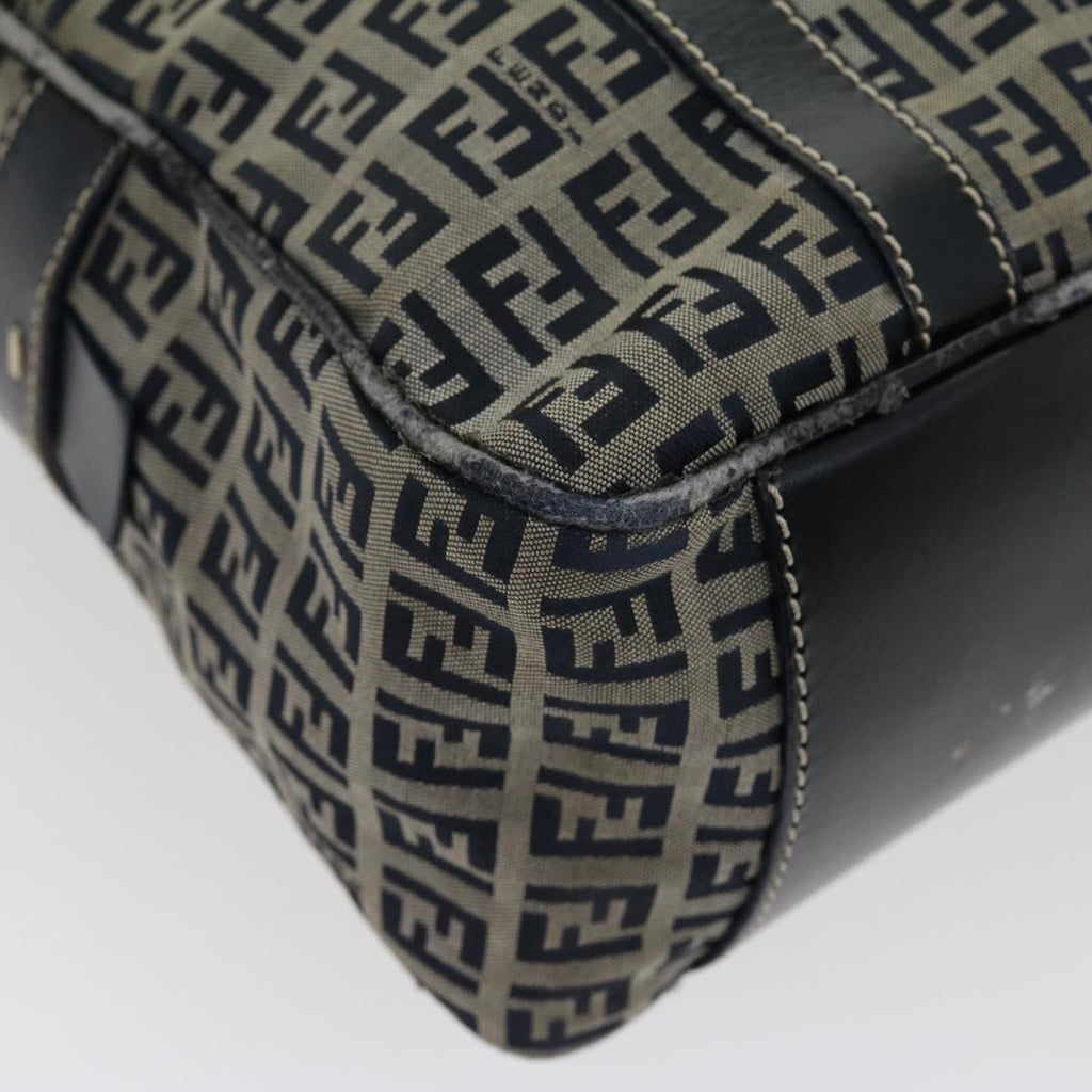 FENDI Zucchino Canvas Hand Bag Navy am2737g
