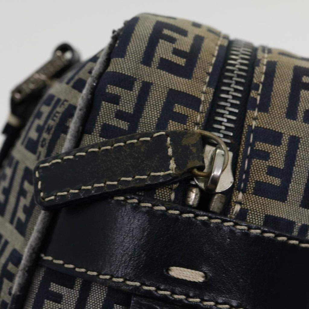 FENDI Zucchino Canvas Hand Bag Navy am2737g