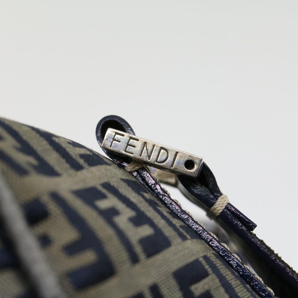 FENDI Zucchino Canvas Hand Bag Navy am2737g