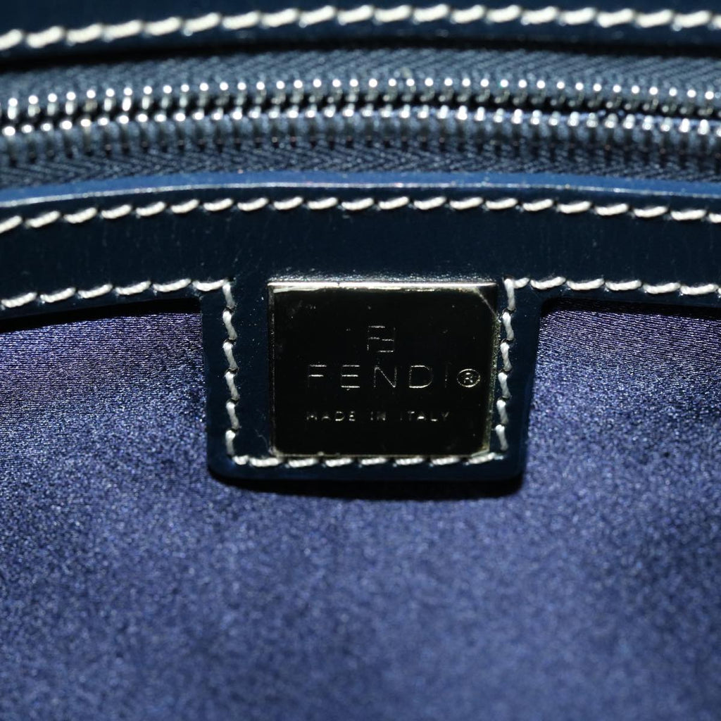 FENDI Zucchino Canvas Hand Bag Navy am2737g