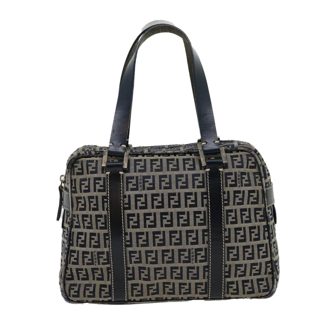 FENDI Zucchino Canvas Hand Bag Navy am2737g