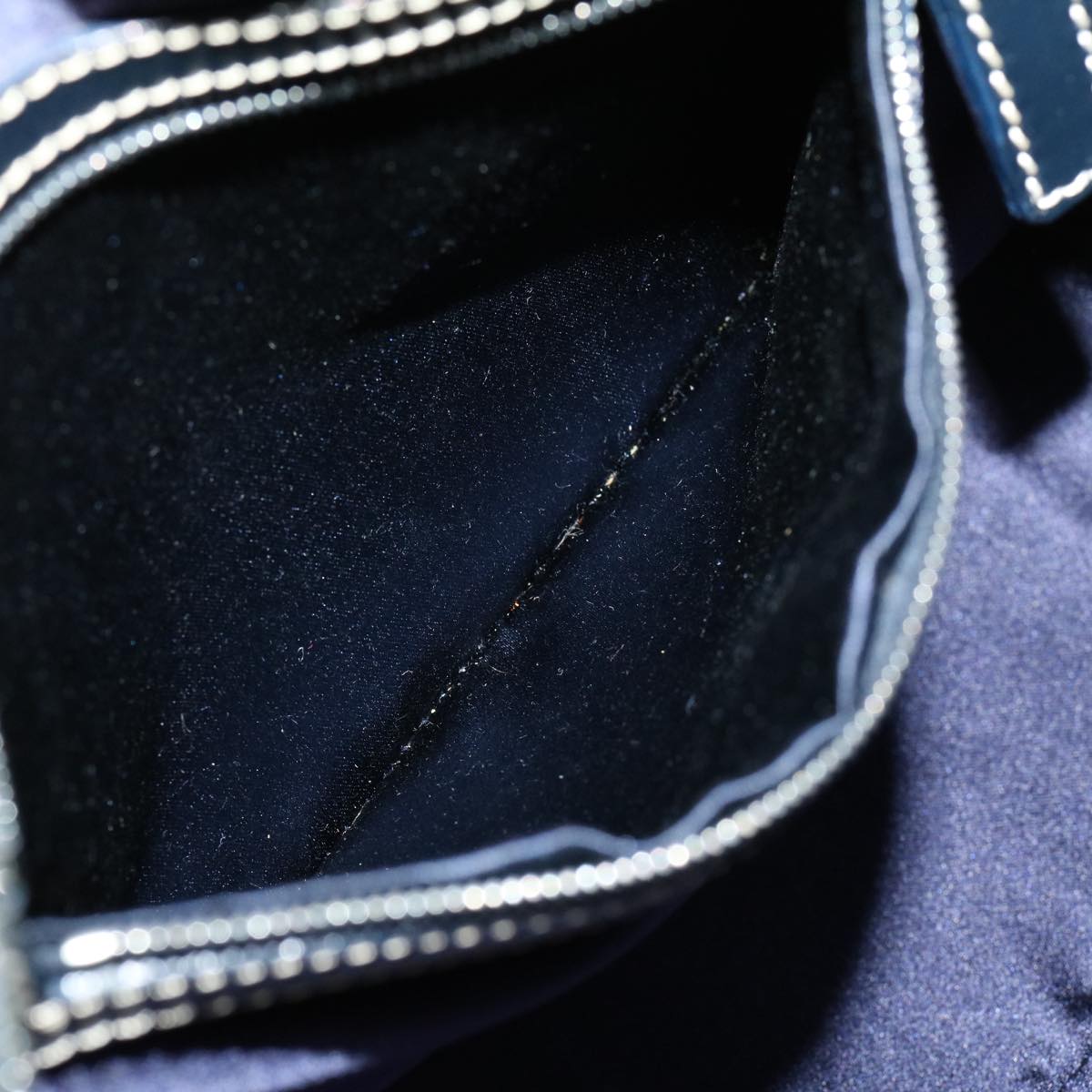 FENDI Zucchino Canvas Hand Bag Navy am2737g