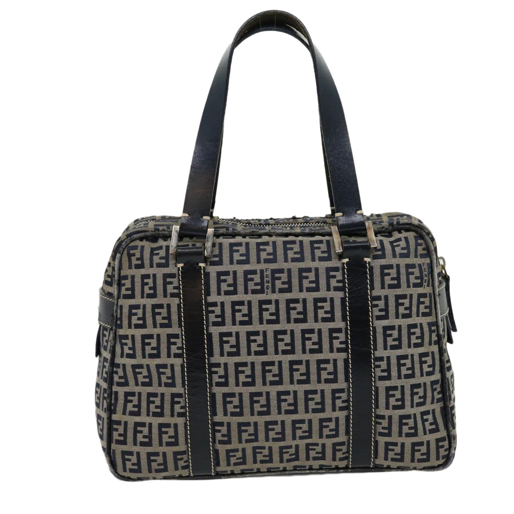 FENDI Zucchino Canvas Hand Bag Navy am2737g