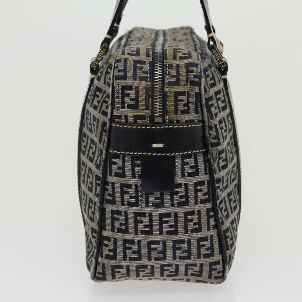 FENDI Zucchino Canvas Hand Bag Navy am2737g
