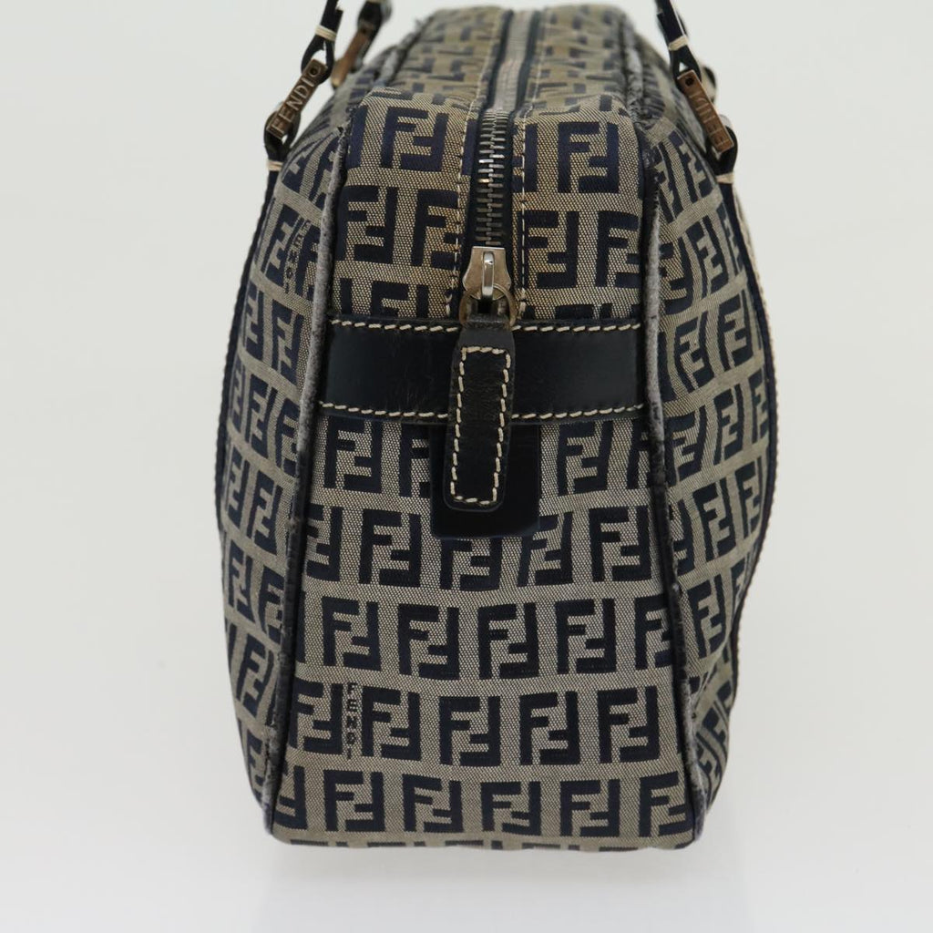 FENDI Zucchino Canvas Hand Bag Navy am2737g