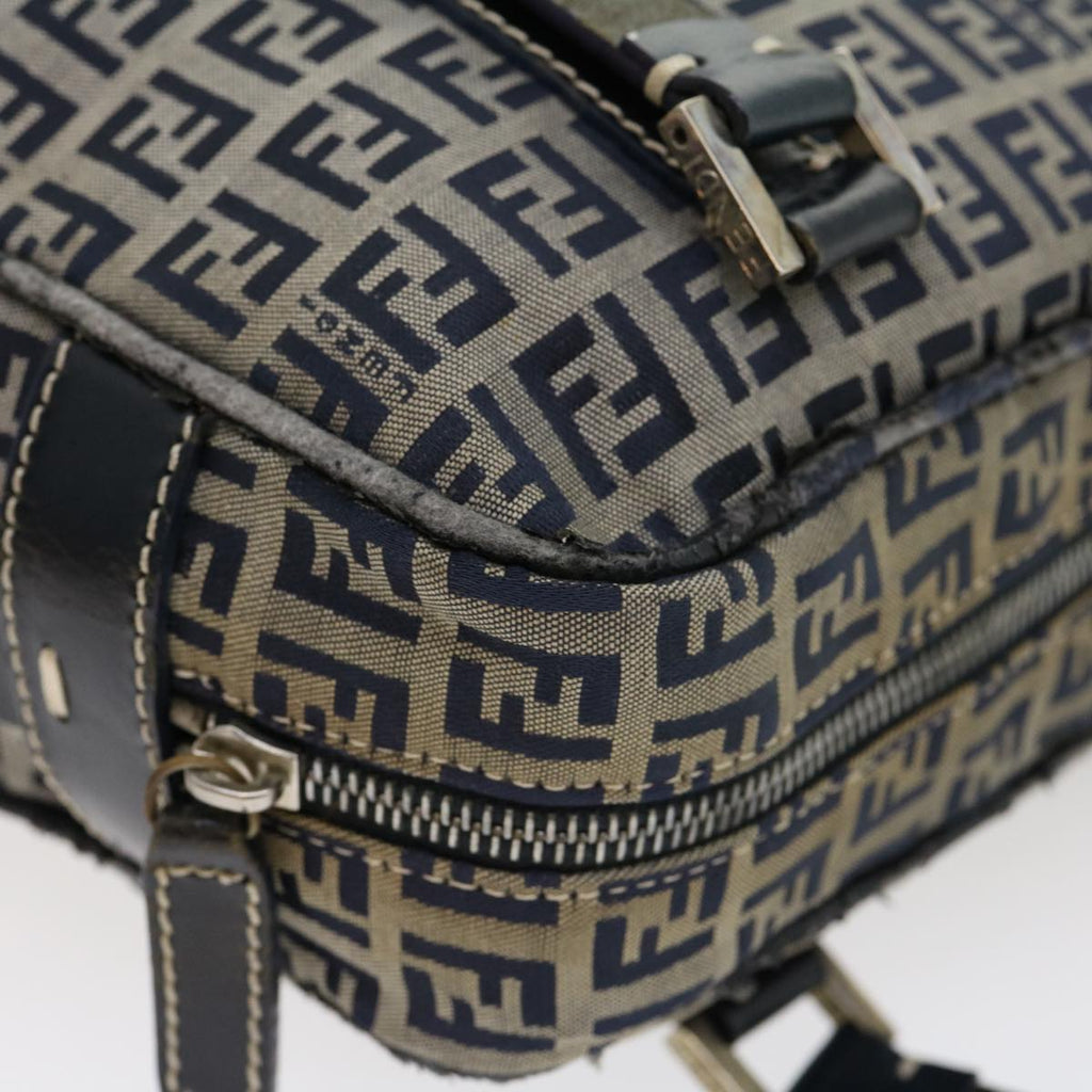 FENDI Zucchino Canvas Hand Bag Navy am2737g