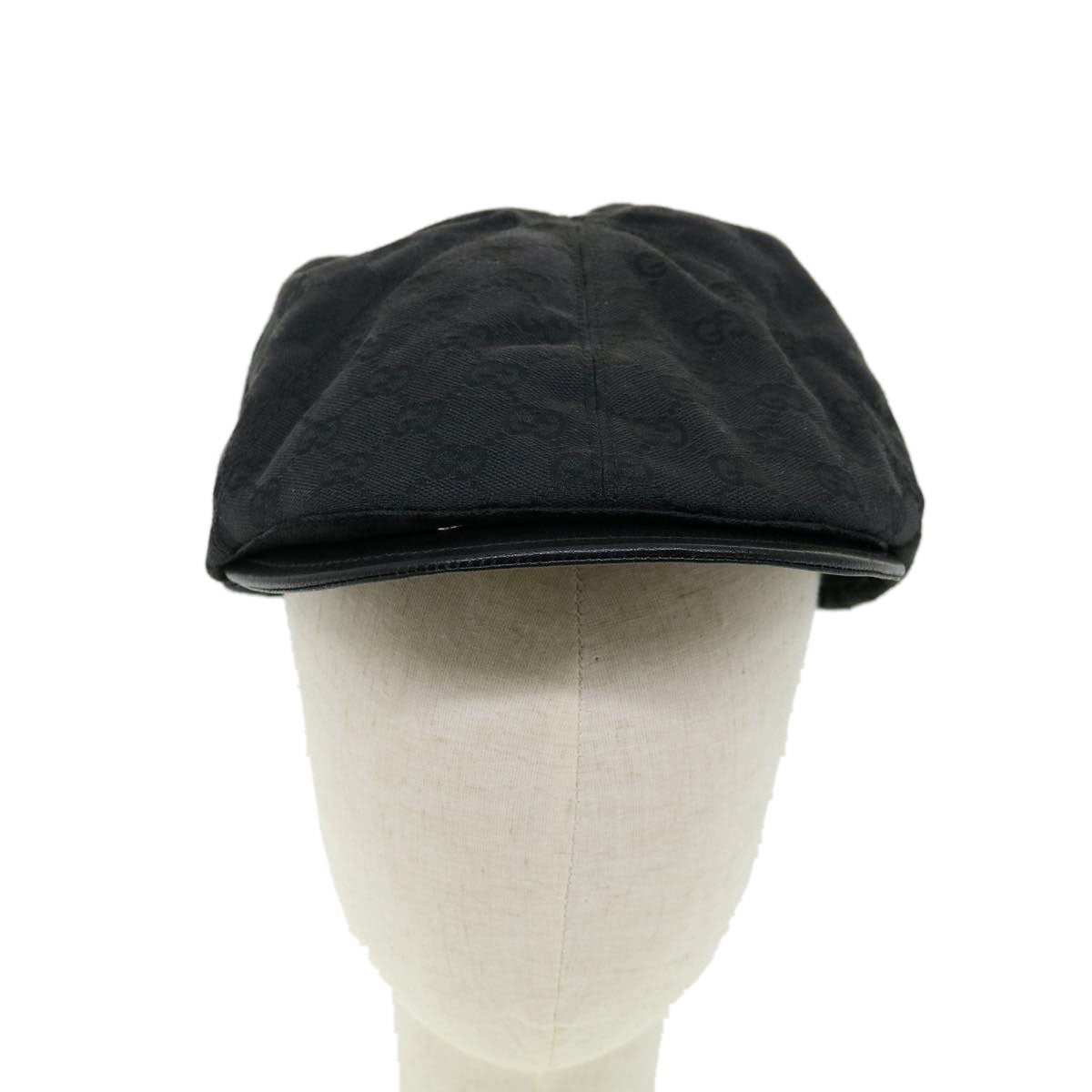 GUCCI Web Sherry Line GG Canvas Hunting cap Hat Black Green Red am2782g