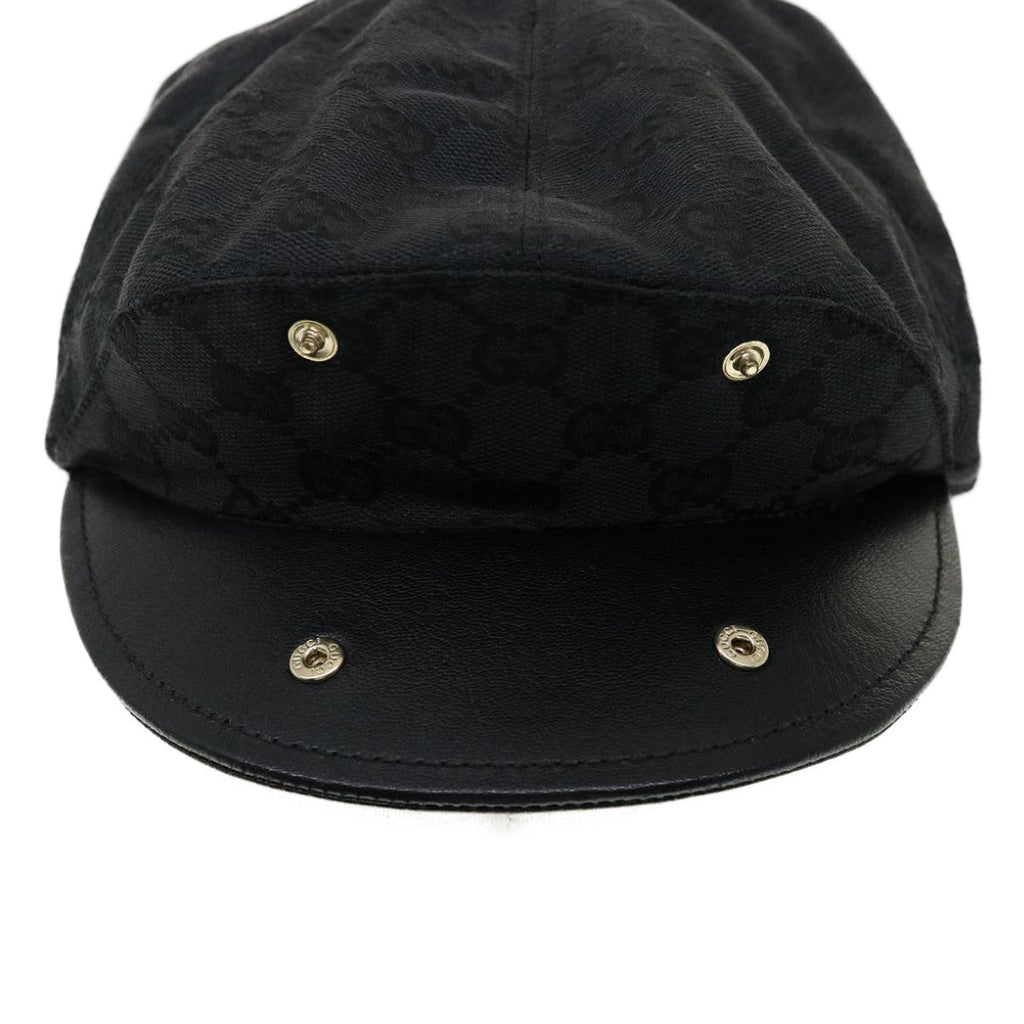 GUCCI Web Sherry Line GG Canvas Hunting cap Hat Black Green Red am2782g