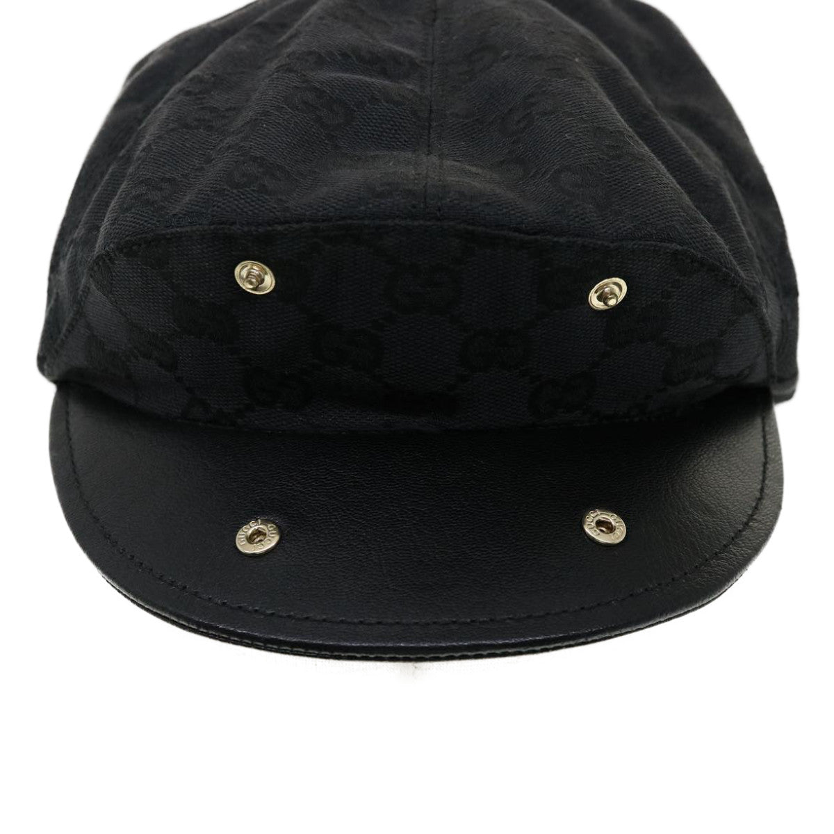 GUCCI Web Sherry Line GG Canvas Hunting cap Hat Black Green Red am2782g