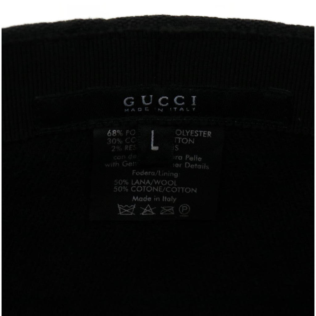 GUCCI Web Sherry Line GG Canvas Hunting cap Hat Black Green Red am2782g