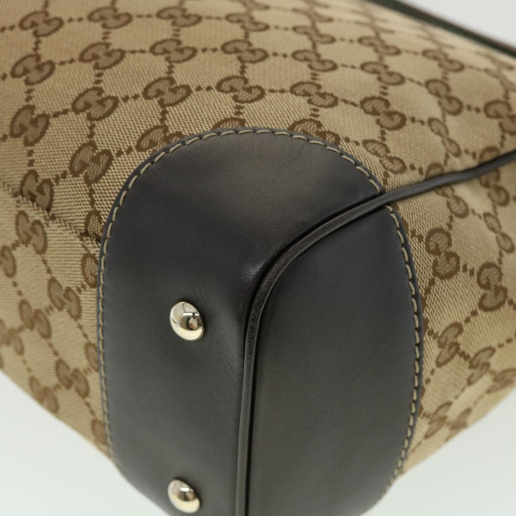 GUCCI Web Sherry Line GG Canvas Tote Bag Beige Green Red am2786g