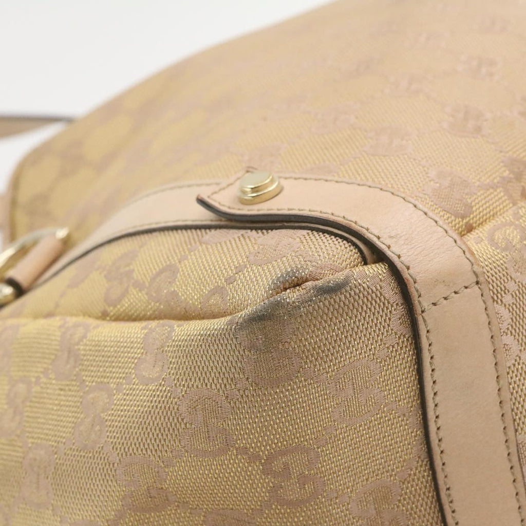 GUCCI GG Canvas Shoulder Bag Nylon Pink Gold am427g