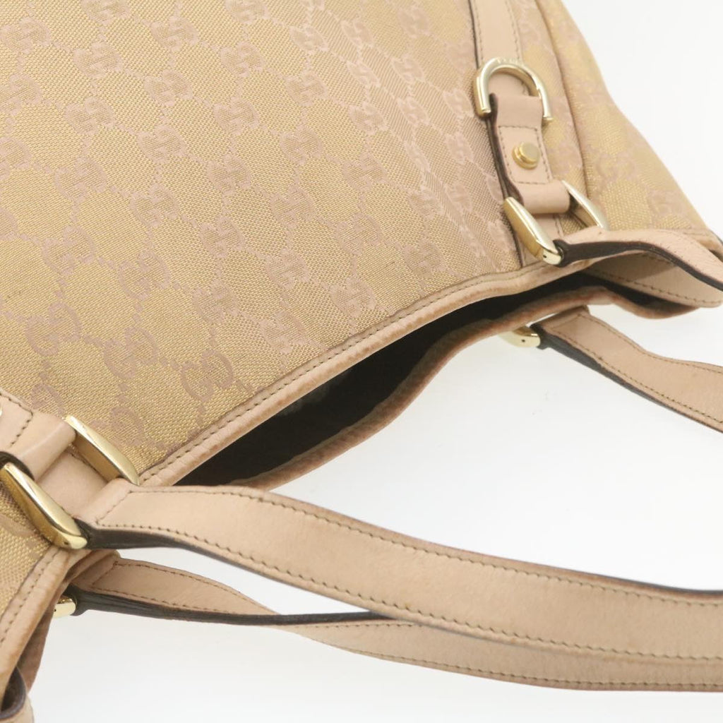 GUCCI GG Canvas Shoulder Bag Nylon Pink Gold am427g