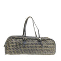 FENDI Zucchino Canvas Hand Bag Navy Blue am577g