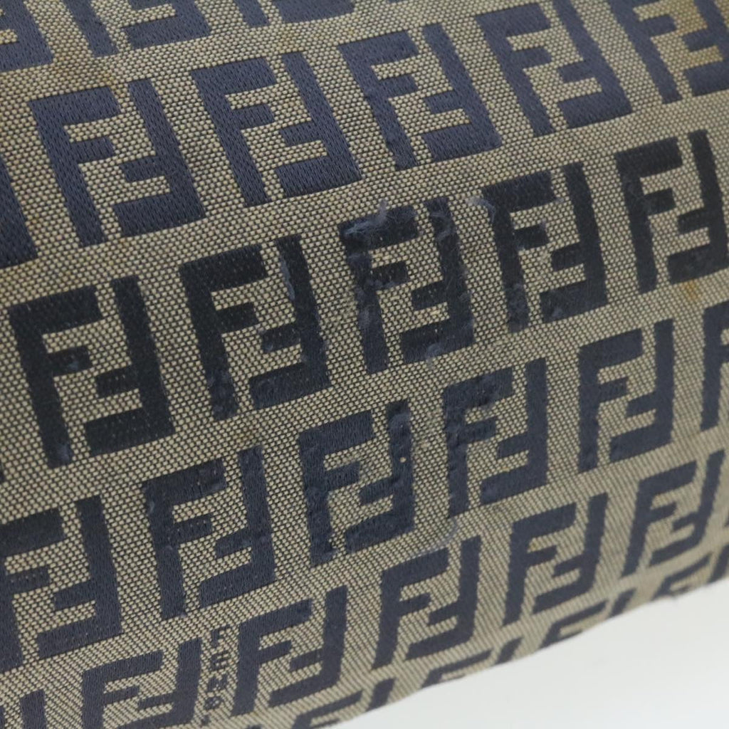 FENDI Zucchino Canvas Hand Bag Navy Blue am577g