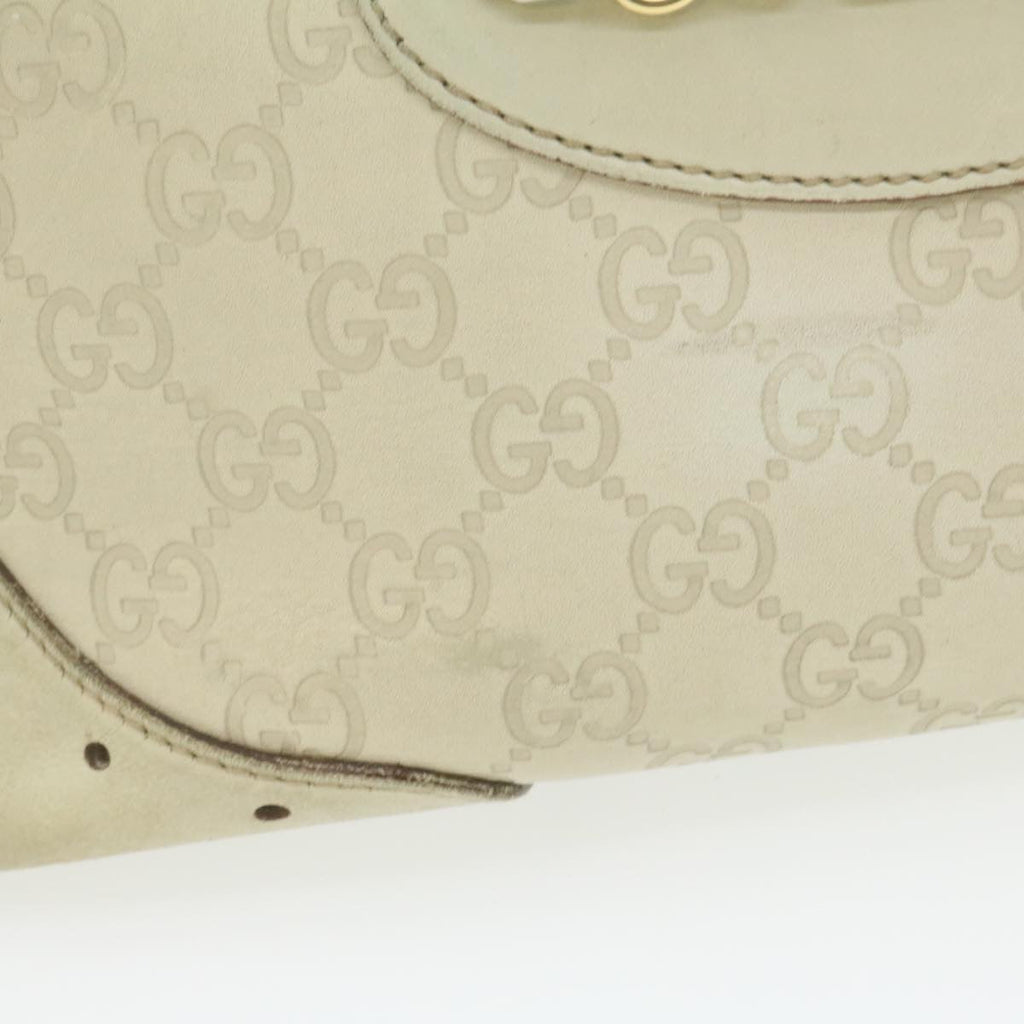 GUCCI Guccissima GG Canvas Tote Bag Leather White 145993213317 am692g