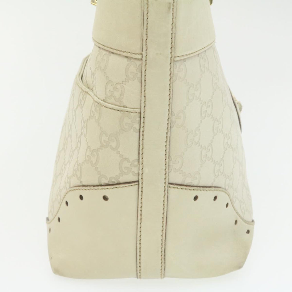 GUCCI Guccissima GG Canvas Tote Bag Leather White 145993213317 am692g