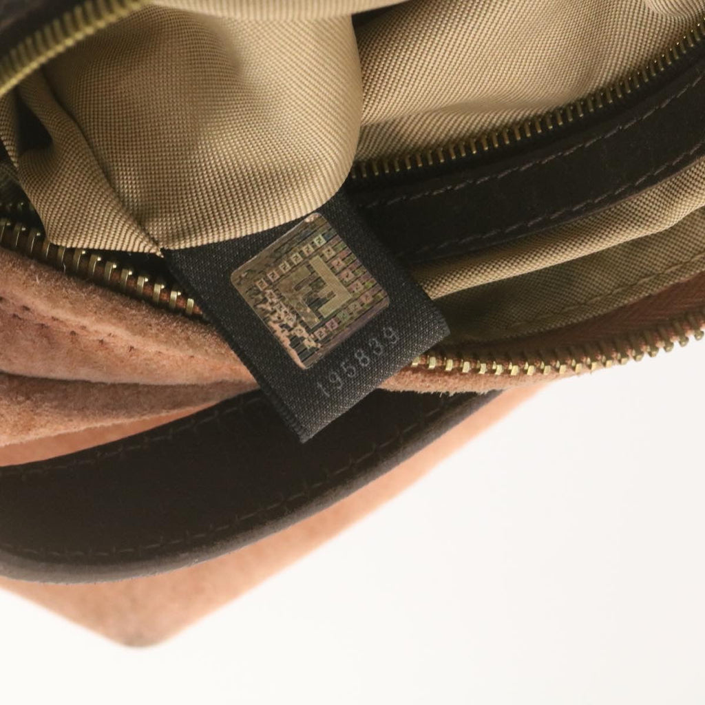 FENDI Suede Shoulder Bag Pink am958g