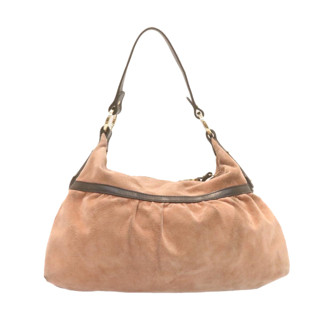 FENDI Suede Shoulder Bag Pink am958g