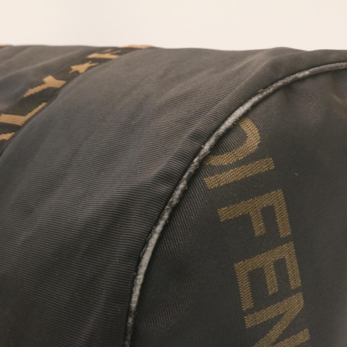 FENDI Boston Bag Nylon 2Way Black am998g