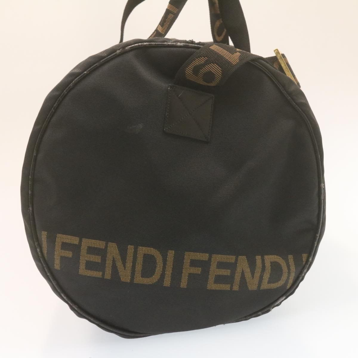 FENDI Boston Bag Nylon 2Way Black am998g