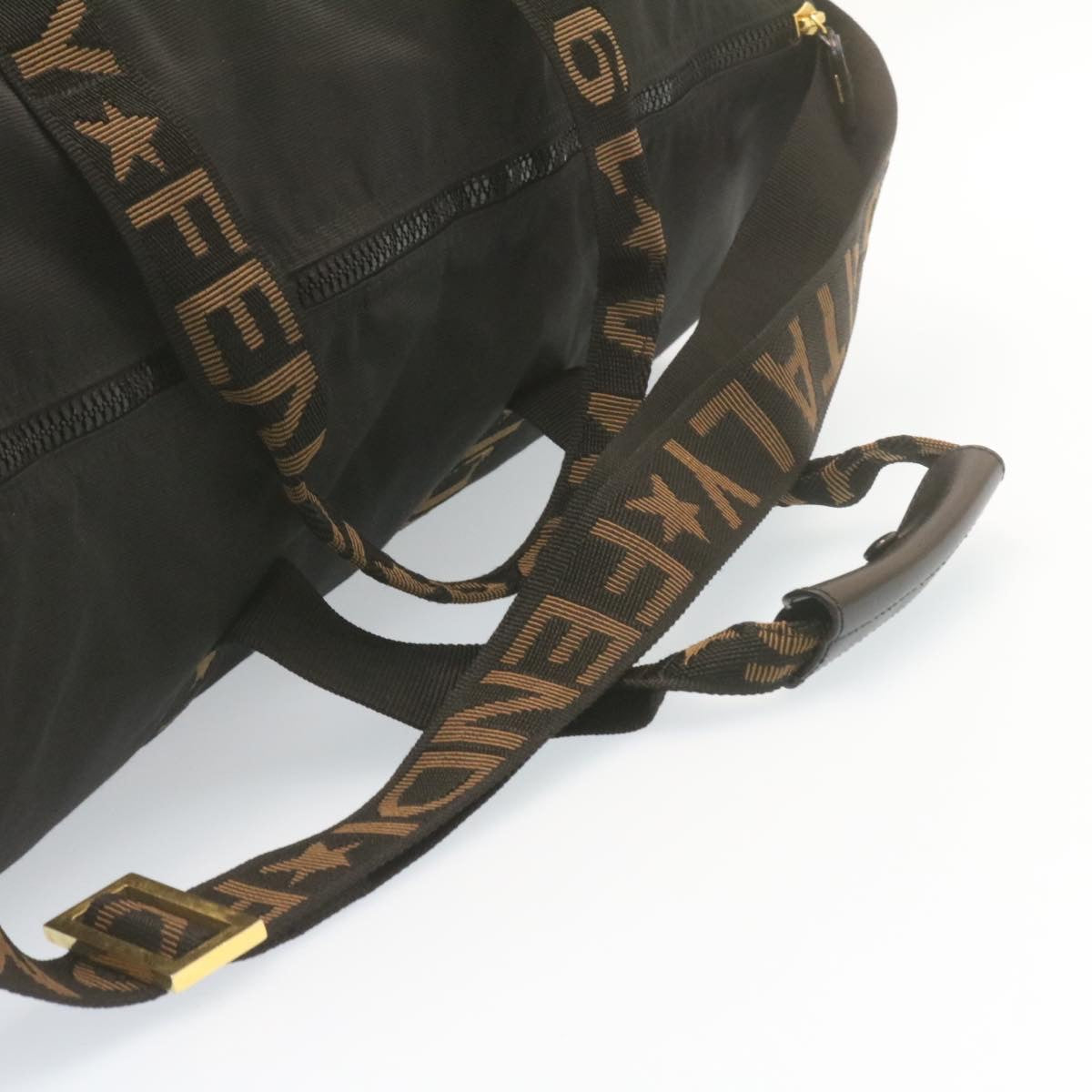 FENDI Boston Bag Nylon 2Way Black am998g