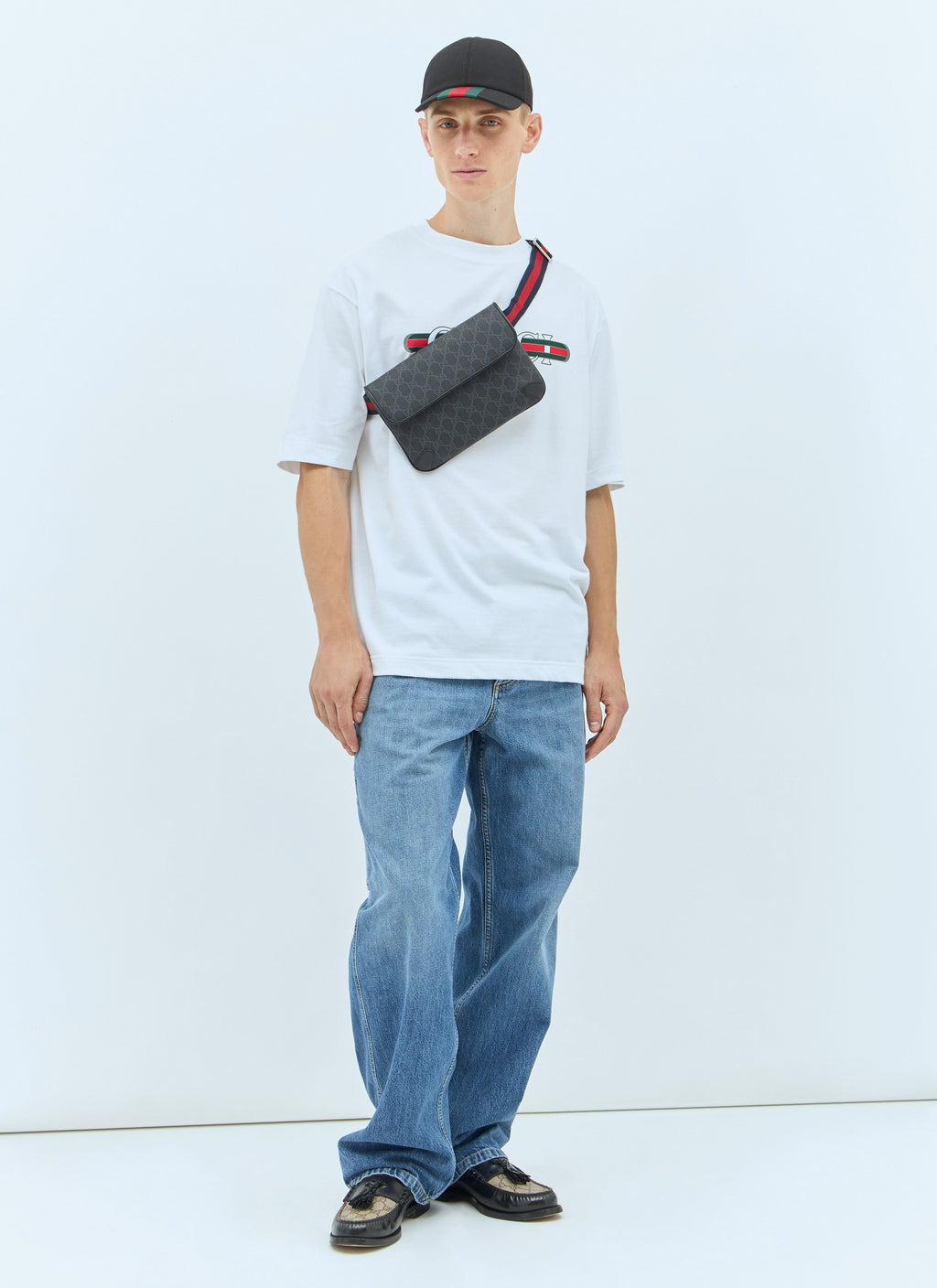 Gucci Men Gg Small Belt Bag