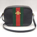 Gucci Bee Camera Black Leather Crossbody Bag