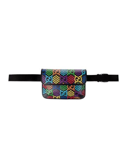 Gucci Women Belt Psychedelic Black Gg Supreme Canvas Cross Body Bag