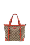 Belted Tote Bag Brown, Orange