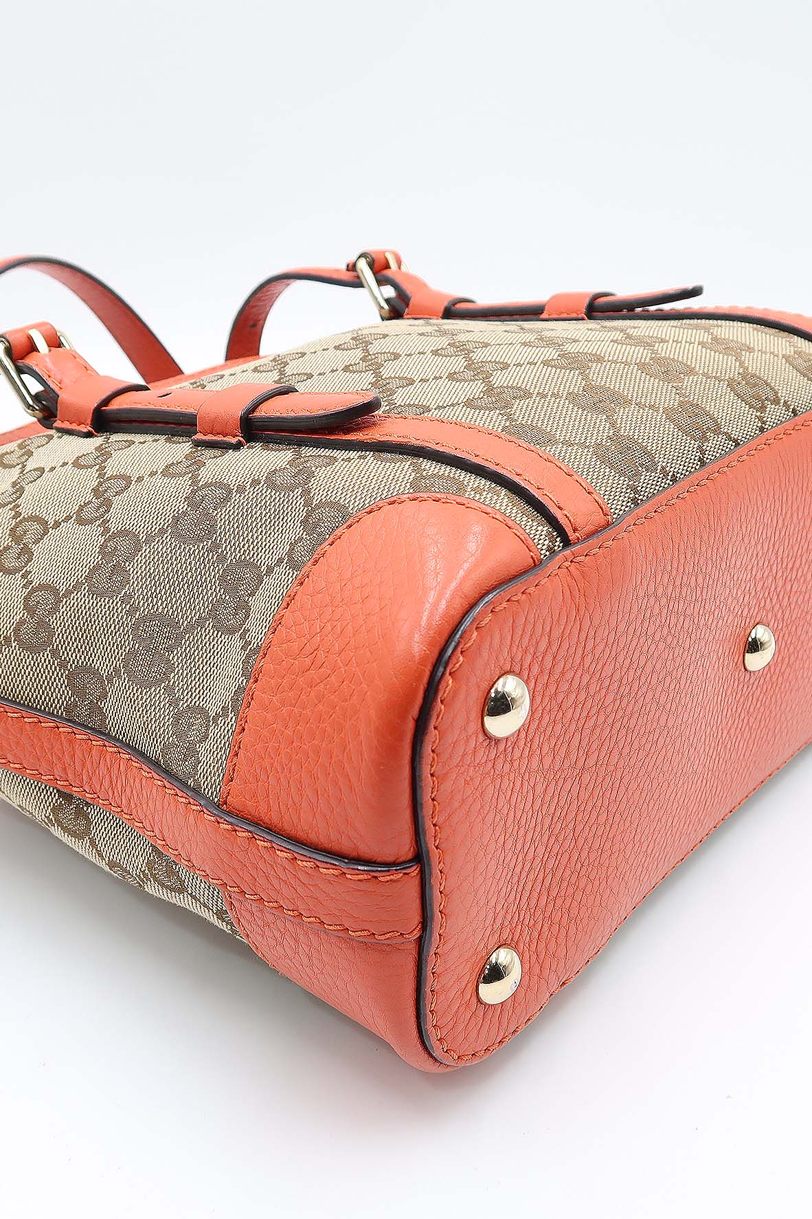 Belted Tote Bag Brown, Orange