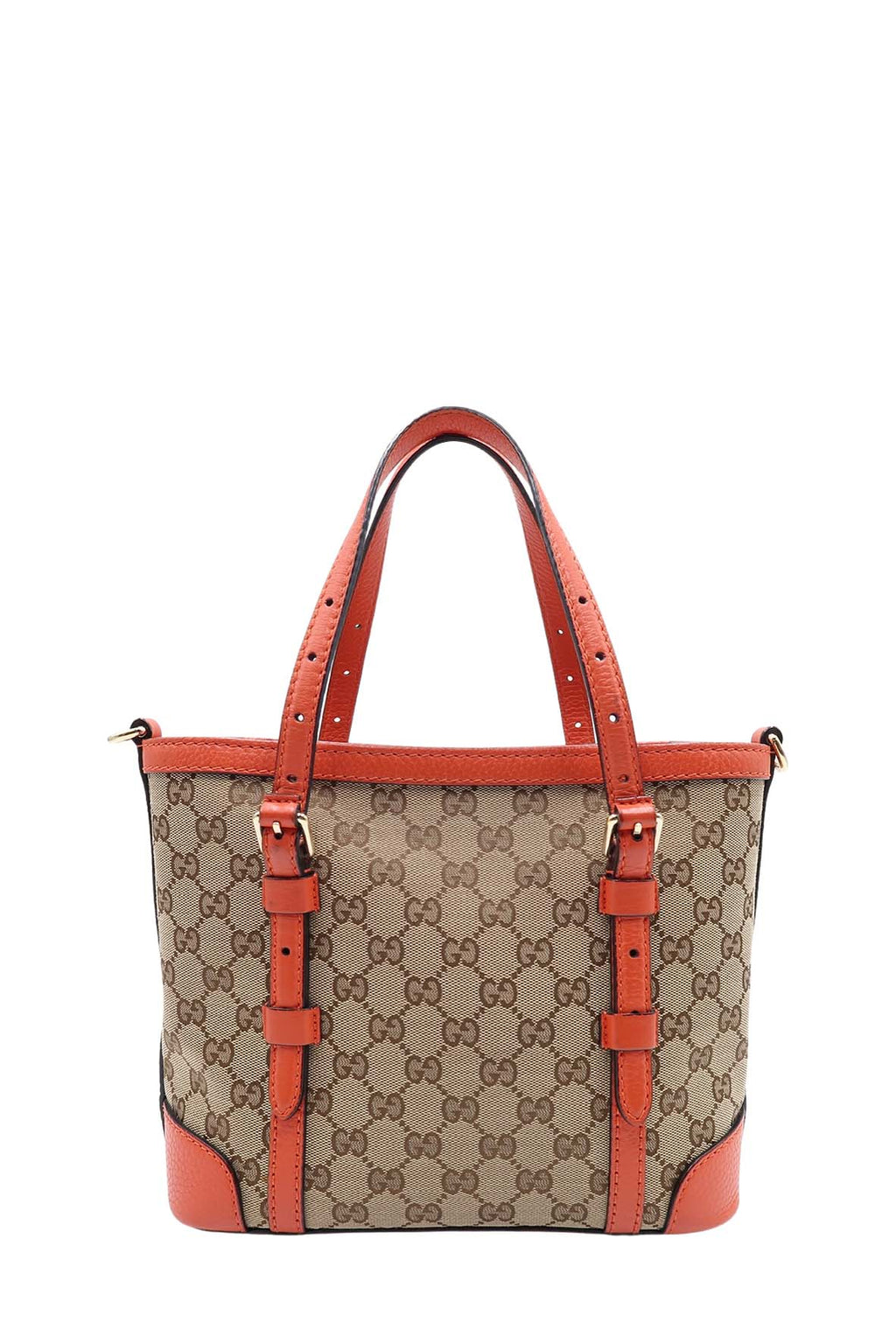 Belted Tote Bag Brown, Orange