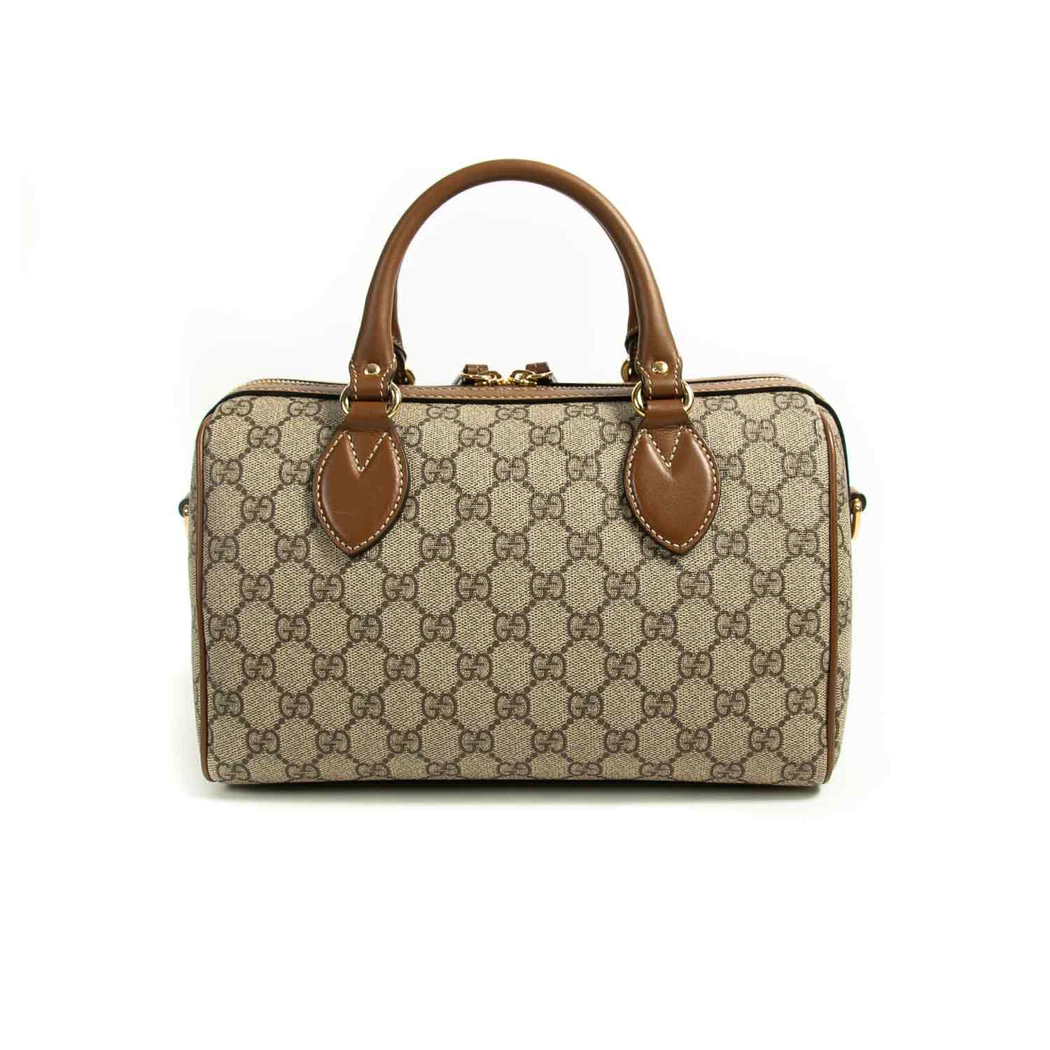 Gucci GG Supreme Embroidered Small Boston Bag