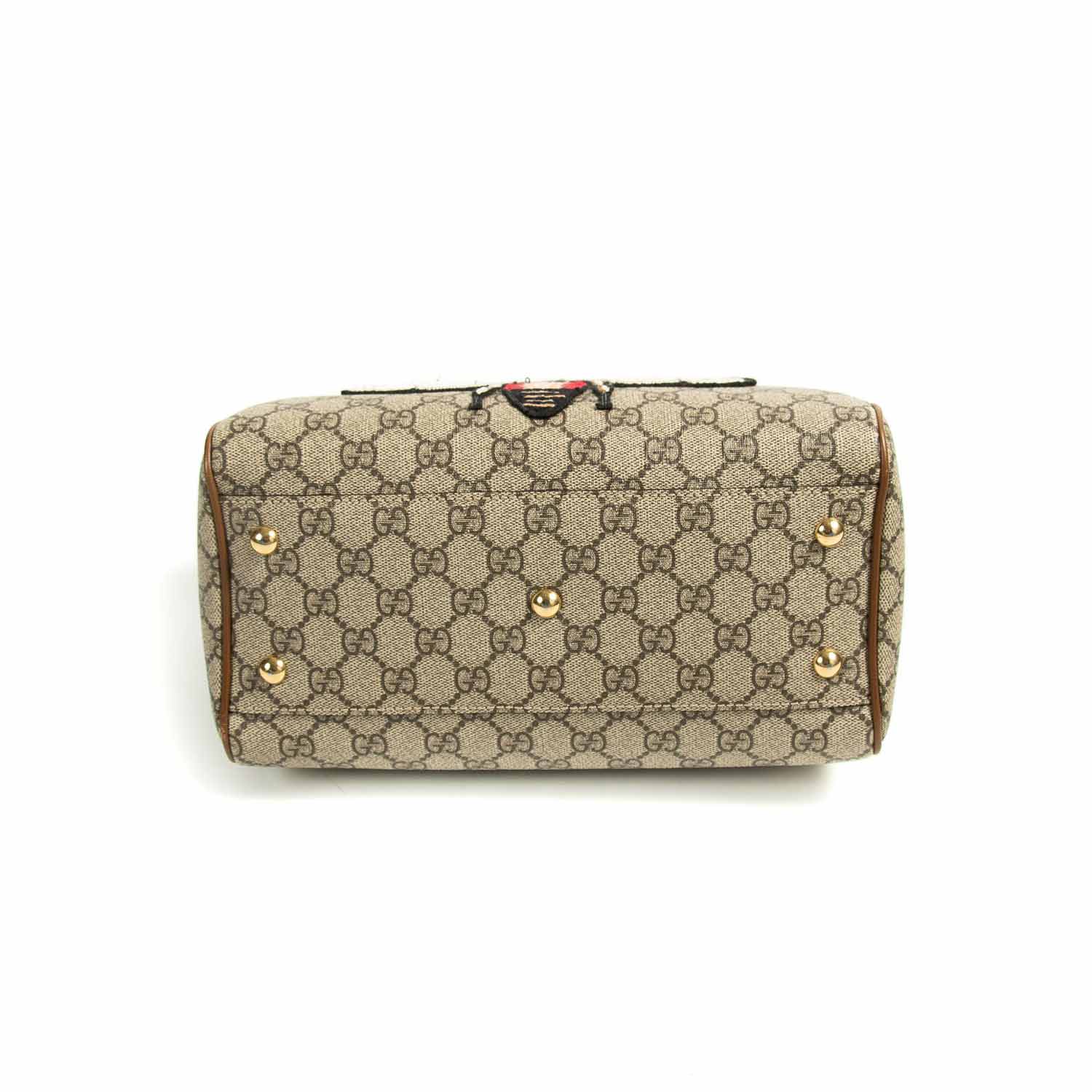 Gucci GG Supreme Embroidered Small Boston Bag