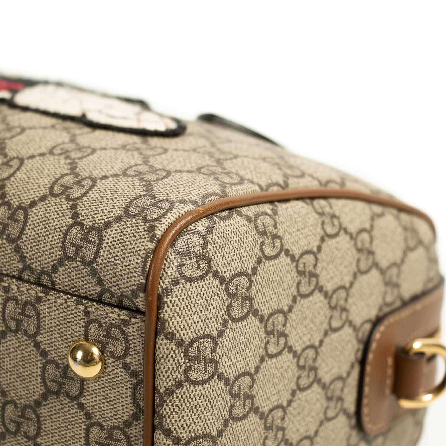 Gucci GG Supreme Embroidered Small Boston Bag