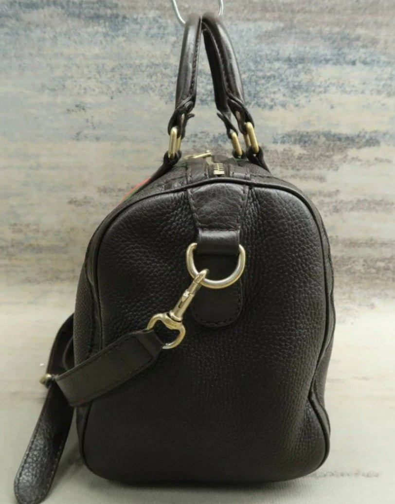 Gucci Boston Brown Leather Satchel Bag