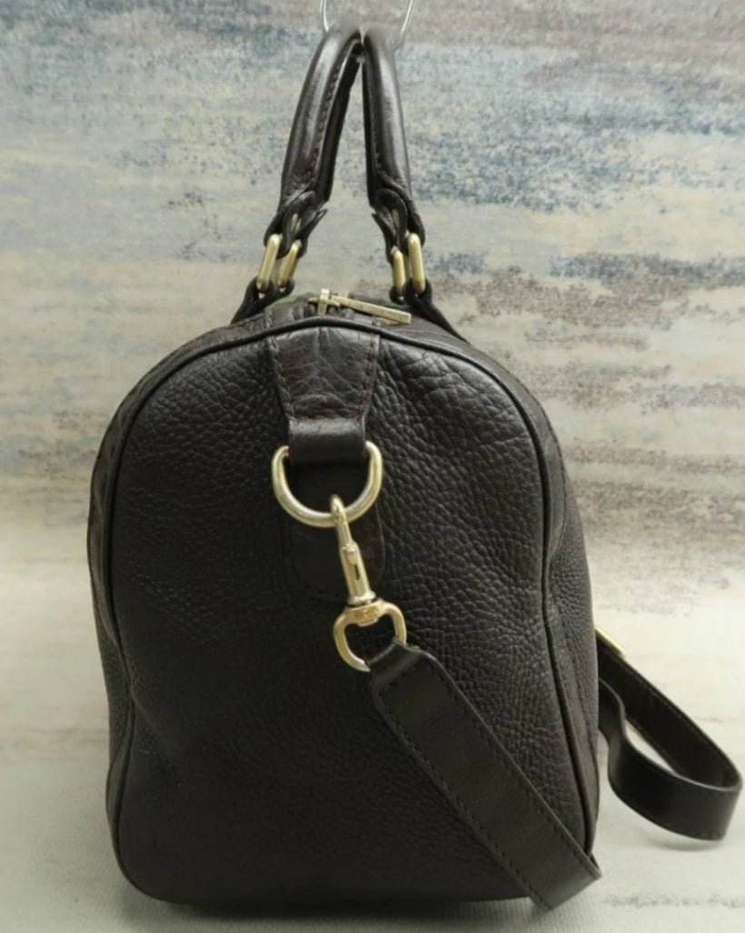 Gucci Boston Brown Leather Satchel Bag