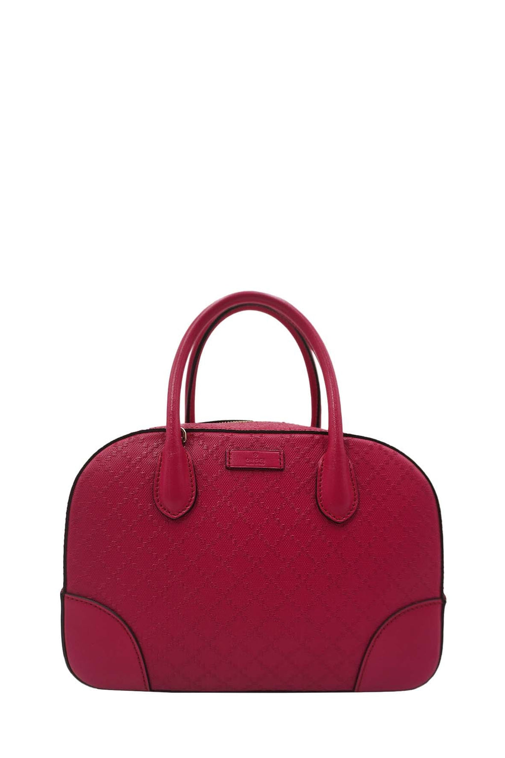 Bright Diamante Leather Top Handle Bag Pink