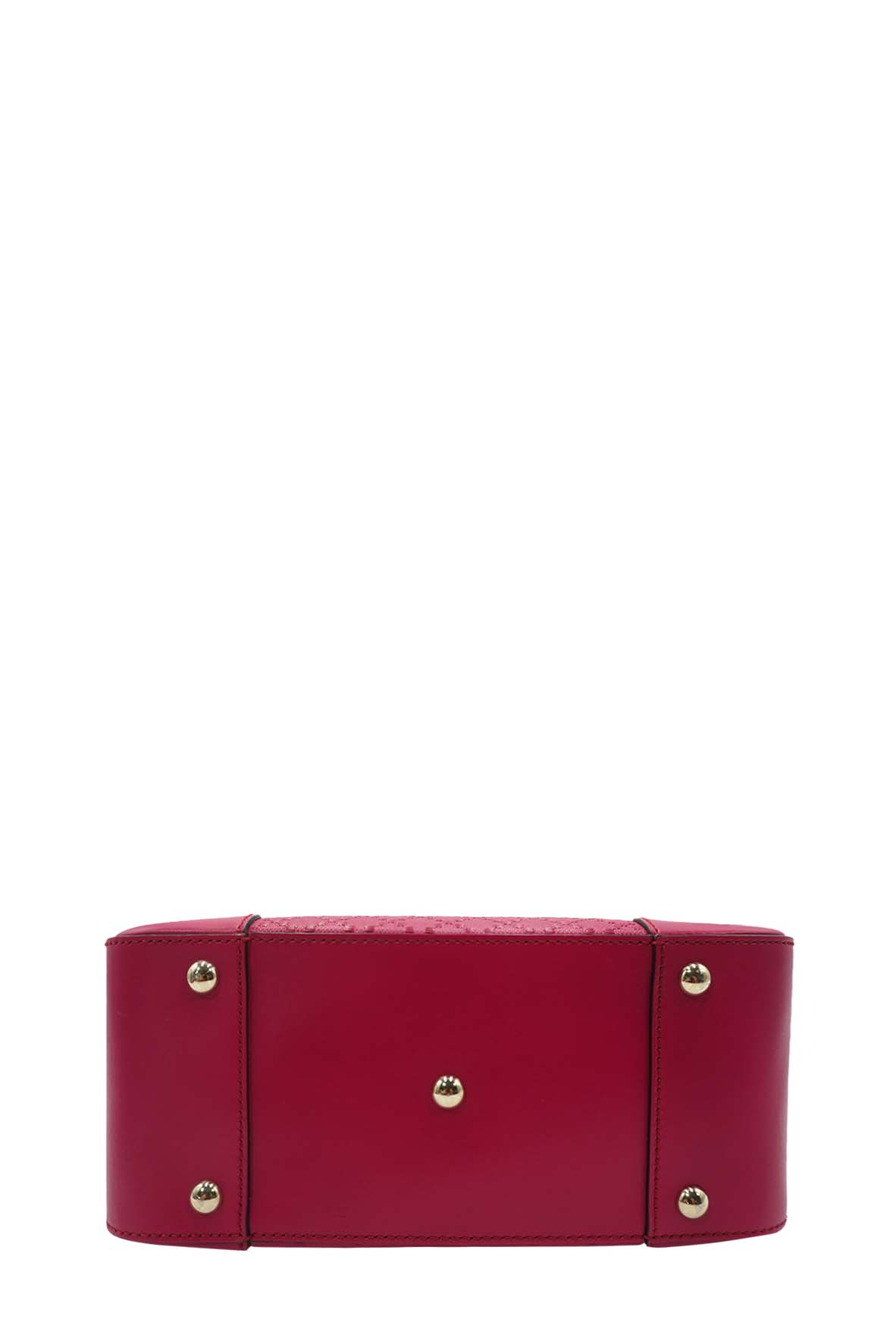 Bright Diamante Leather Top Handle Bag Pink