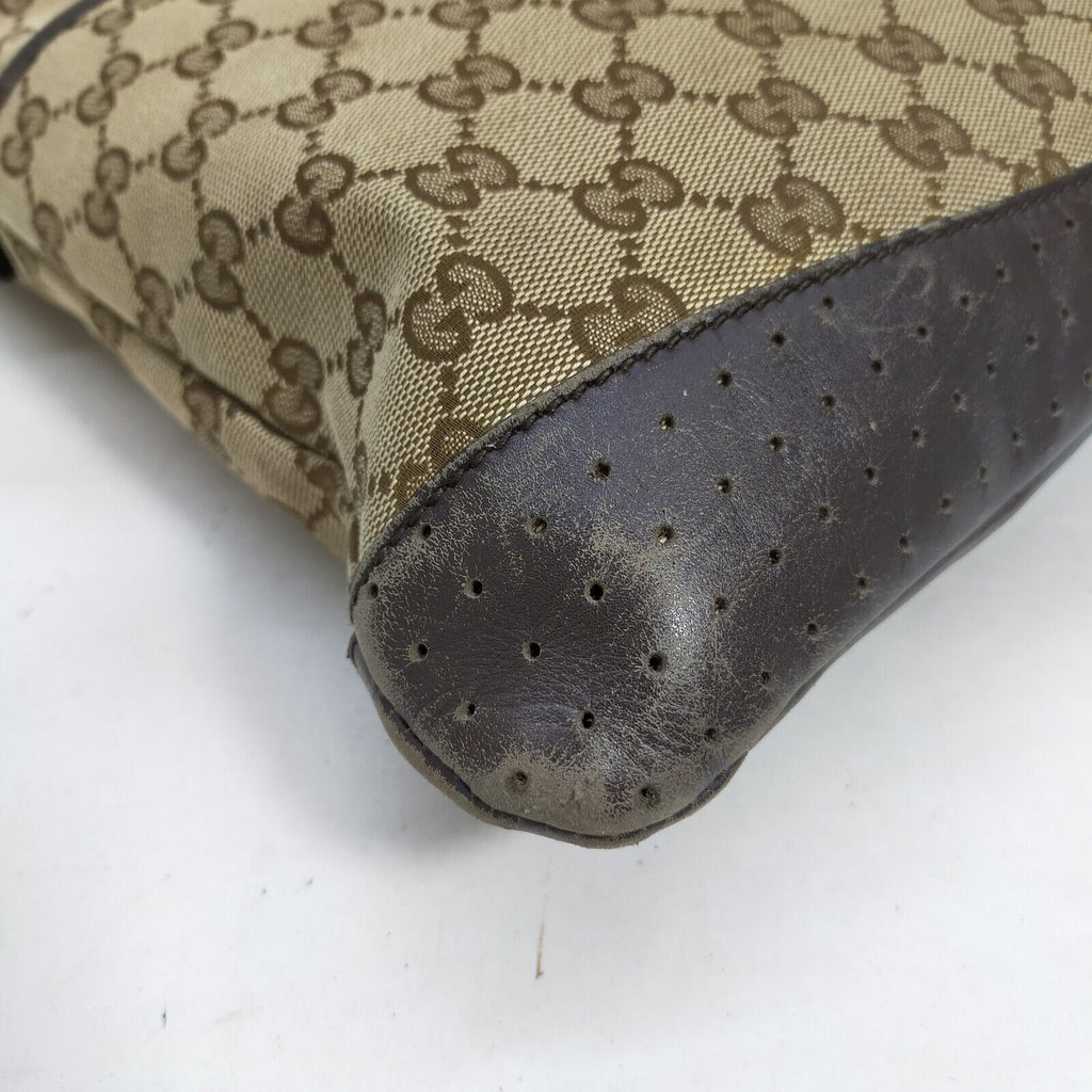 Gucci  Brown Canvas Crossbody Bag