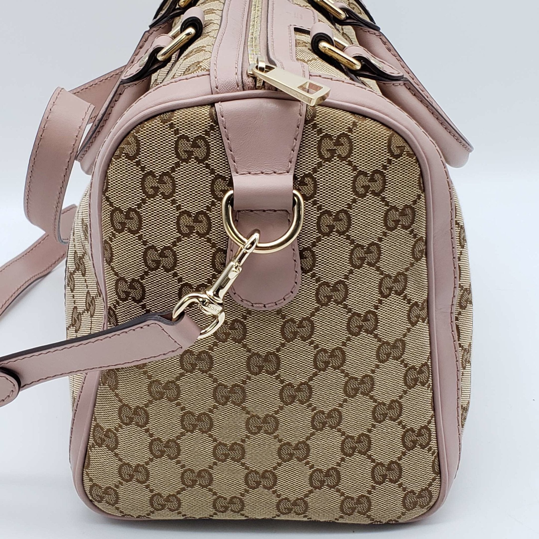 Gucci Canvas Vintage Medium Boston Shoulder, Crossbody & Hand Bag