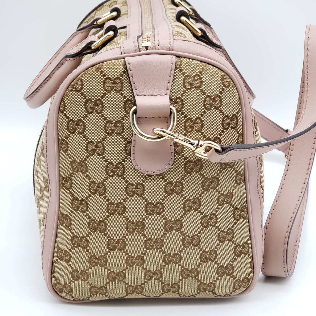 Gucci Canvas Vintage Medium Boston Shoulder, Crossbody & Hand Bag