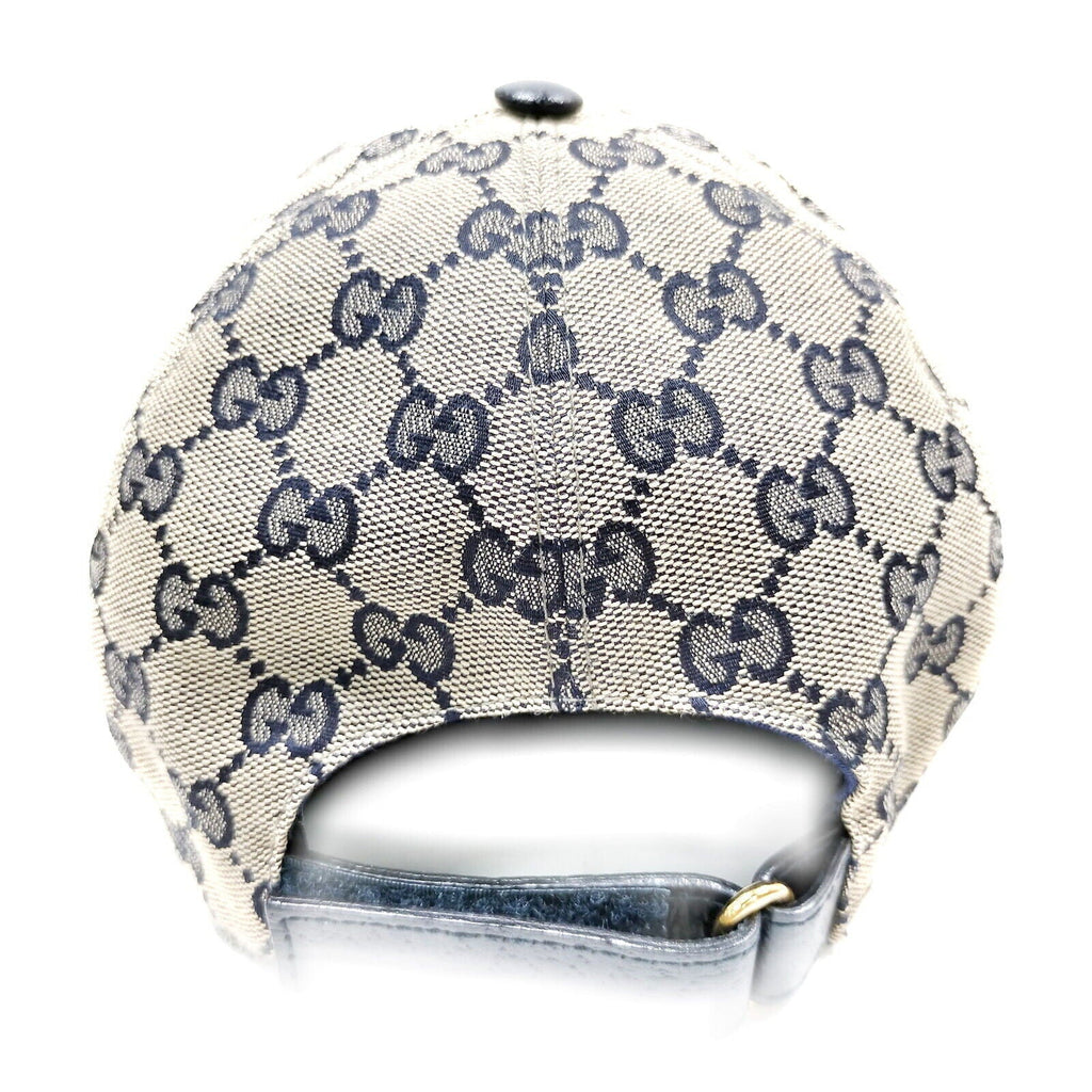 Gucci Cap GG Canvas Sherry Line Navy Blue Polyester