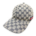 Gucci Cap GG Canvas Sherry Line Navy Blue Polyester