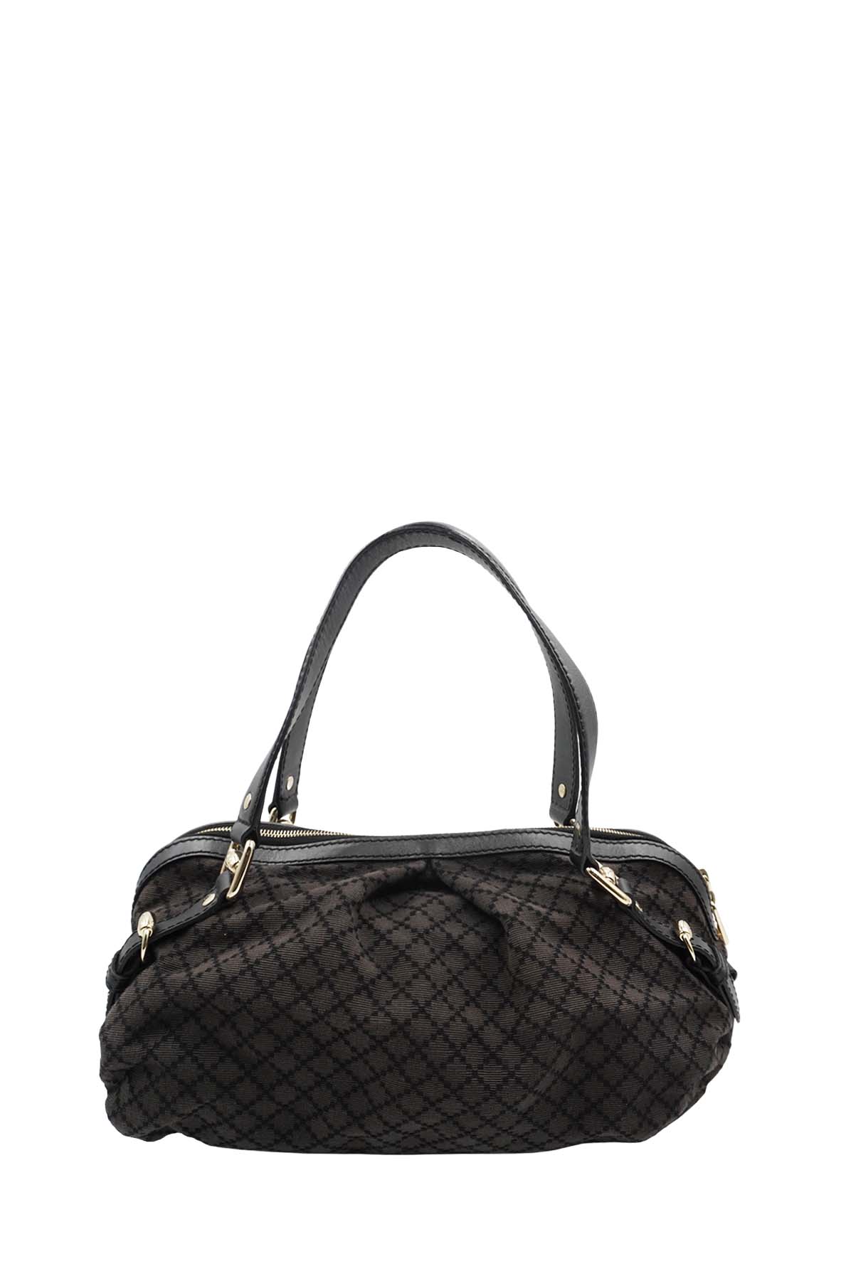 Diamente Canvas Sukey Handbag Dark Brown, Multicolor