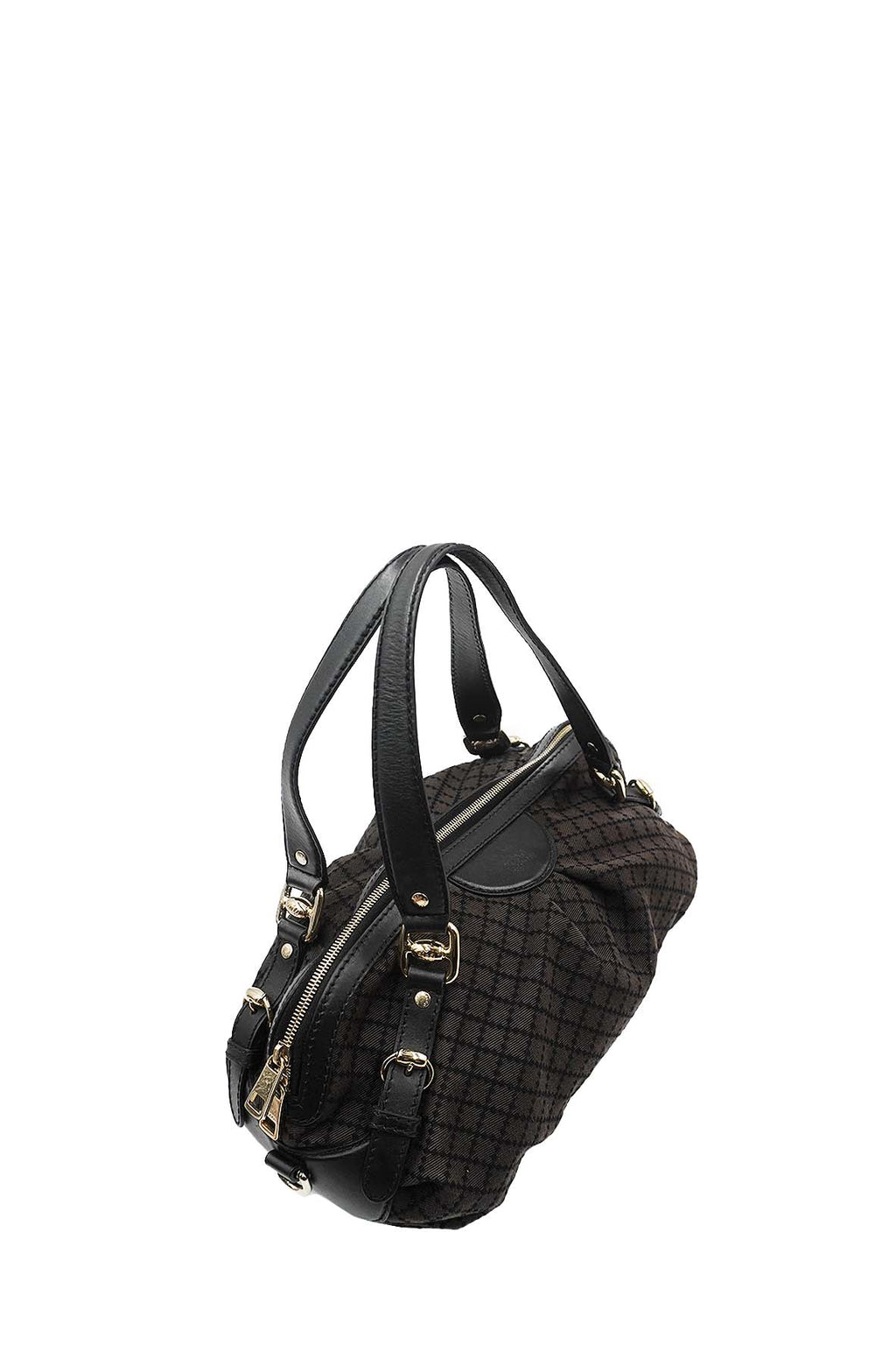 Diamente Canvas Sukey Handbag Dark Brown, Multicolor