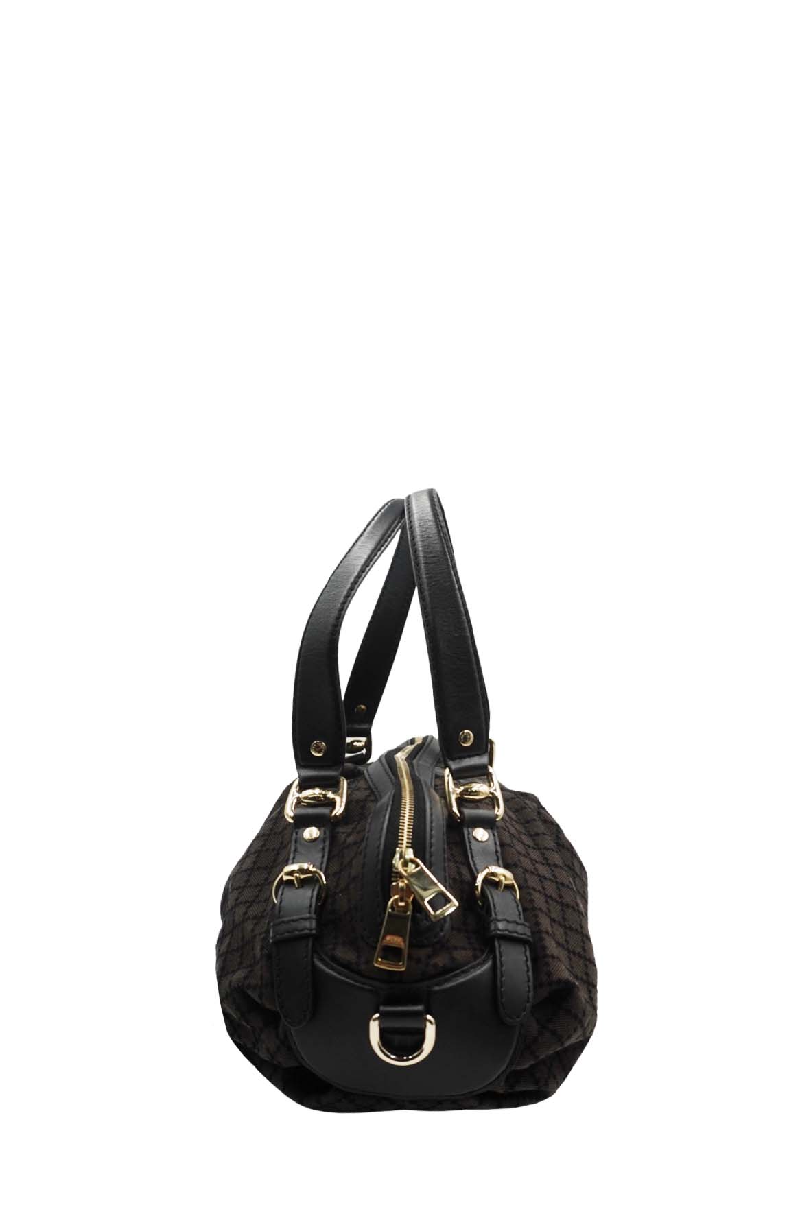 Diamente Canvas Sukey Handbag Dark Brown, Multicolor