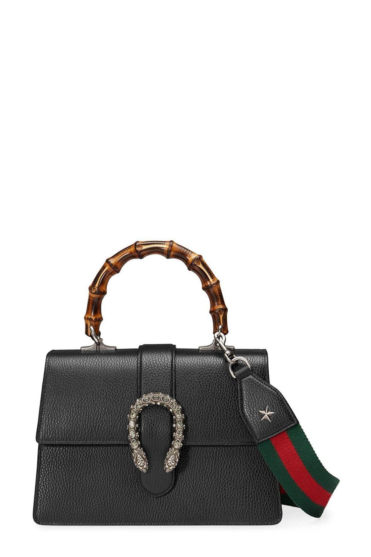 Dionysus Medium Top Handle Bag Black